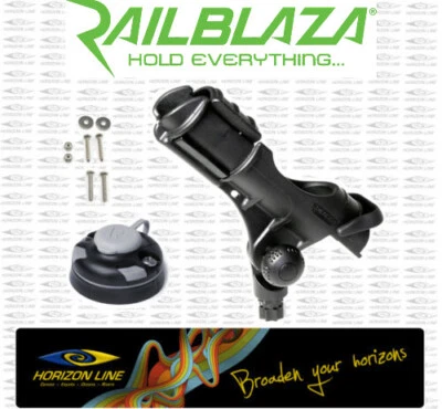 Soporte de caña Railblaza II + Starport Fishing. Kayak pescador Railblazer Star Port Foto 1 de 3