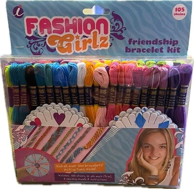 Friendship Bracelet Making Theme Pack Kit Fashion includes 105 Skeins (1401) - Image 1 of 2