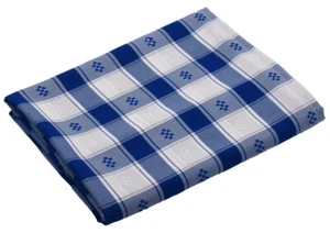 Tischdecke 150 x 200 cm blau weiß kariert Karomuster Landhausstil - Bild 1 von 2