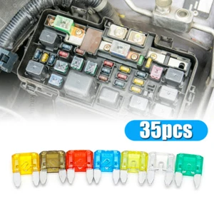 35pcs/Set MIXED Mini Blade Fuse AUTO 5-30A In-Line Car 5 7.5 10 15 20 25 30 AMP - Bild 1 von 12