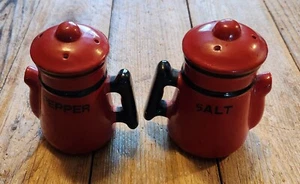 Rot Wasserkocher Salz und Pfefferstreuer Tee Kaffee Kannen Set Keramik - Bild 1 von 5