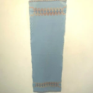 Toalla de cocina vintage extra larga 48 x 16 azul bordada K2 - Imagen 1 de 7