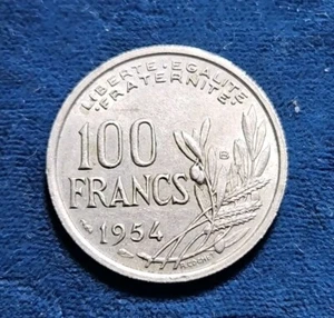 1954 -( B)  France 100 Francs  (KM.#919) - Picture 1 of 2