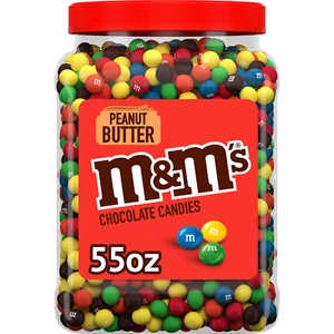 M&M'S Peanut Butter Milk Chocolate Candy Bulk Jar 55 oz - Picture 1 of 3