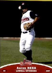 2007 Lowell Spinners Grandstand #33 Aaron Reza Modesto California Baseball Card