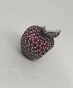 Authentic Pandora Red Pave CZ  Apple Charm 791485CFR - Picture 1 of 3