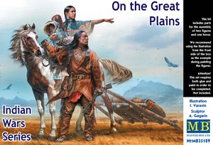 Master Box MB 1/35 35189 On the Great Plains (Indian Wars) (2 Figures & 1 Horse) - Picture 1 of 2