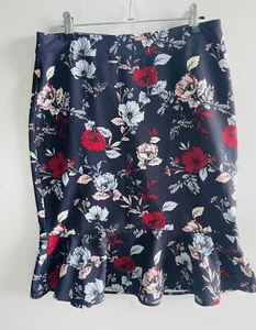Preview Fit And Flare Women’s Midi Skirt Rear Zip Floral Cottage Size 10. - Picture 1 of 8