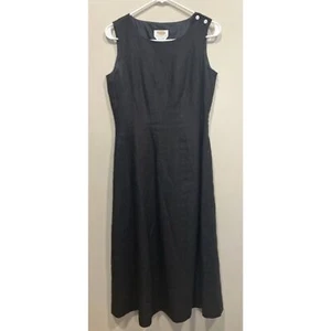 Talbots Damengröße 6 schwarz 100 % irisches Leinen ärmelloses mittellanges Kleid - Bild 1 von 9