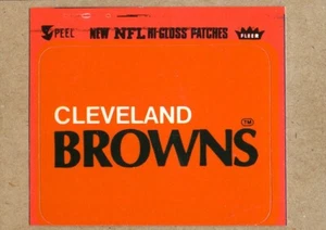 Fleer Cleveland Browns 1977 logotipo pegatina inserción - Imagen 1 de 2