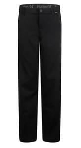 Hurley Boys Straight Coast Ridge Stretch Pants Size 14 Black Pre-Owned - Picture 1 of 8