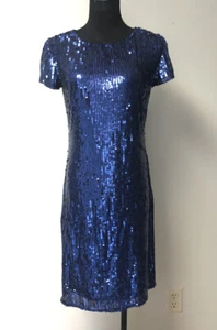 Deslumbrante Vestido Marina Azul Marino Elegante Lentejuelas Cambio 8 - Imagen 1 de 7