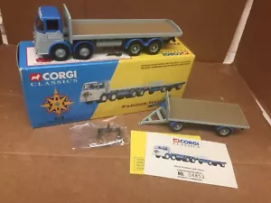 CORGI CLASSICS 1:50 RUSSELL 8 WHEEL PLATFORM TRUCK LORRY & TRAILER 11301 LTD ED - Picture 1 of 5