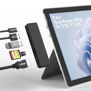 Surface Pro 9/10/11/X Accessories, Surface Pro 9 Docking Station with 4K HDMI, - Picture 1 of 10