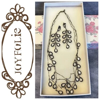 Conjunto de collar y pendientes Joyfilm para mujer joyería en capas bronce antiguo Foto 1 de 4