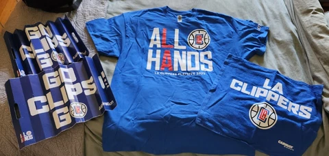 LA Los Angeles Clippers Playoffs Shirt XL + Rally Towel & Clappers SGA 4/20/23 Cover