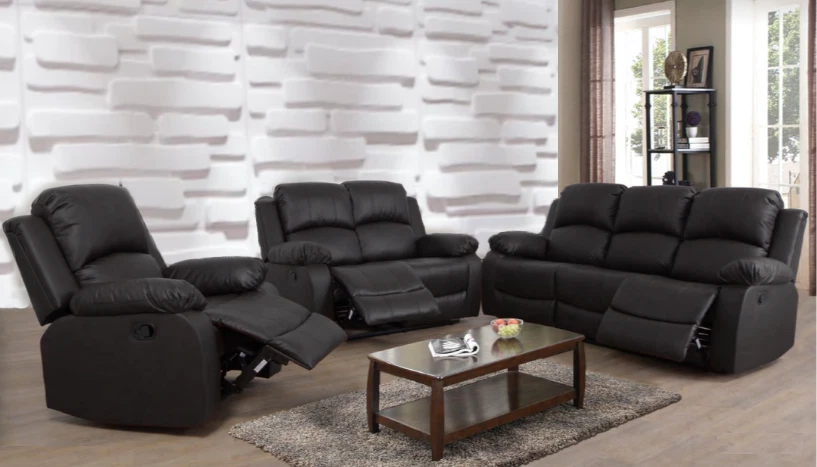 NEW Black or Brown 3PC Recliner Sofa Set - 5 Seats Recline! - Comfortable Living - Image 1 of 1