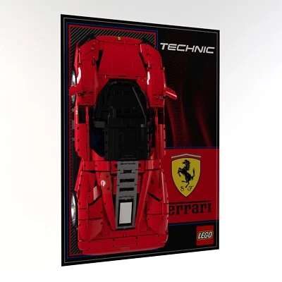 BRICK IN IT Wall Display Panel For LEGO® Technic Ferrari Daytona SP3 42143 - Image 1 of 4