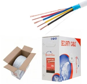 Cable de seguridad de alarma de 500 pies calibre 22/4 sólido FTP blindado CCA cable de alarma antirrobo - Imagen 1 de 3