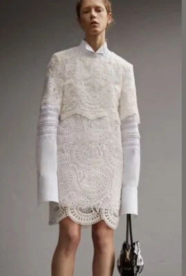 Burberry London Macrame Lace Popover Dress Size 4 USA Italy 38 - Image 1 of 4