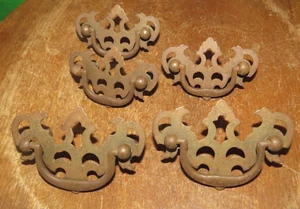 5 tiradores y tornillos para cajones de latón estilo colonial - Imagen 1 de 5