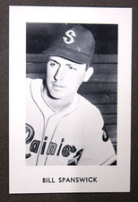 1963 BILL SPANSWICK Seattle Rainiers popcorn card. excellent PCL k9