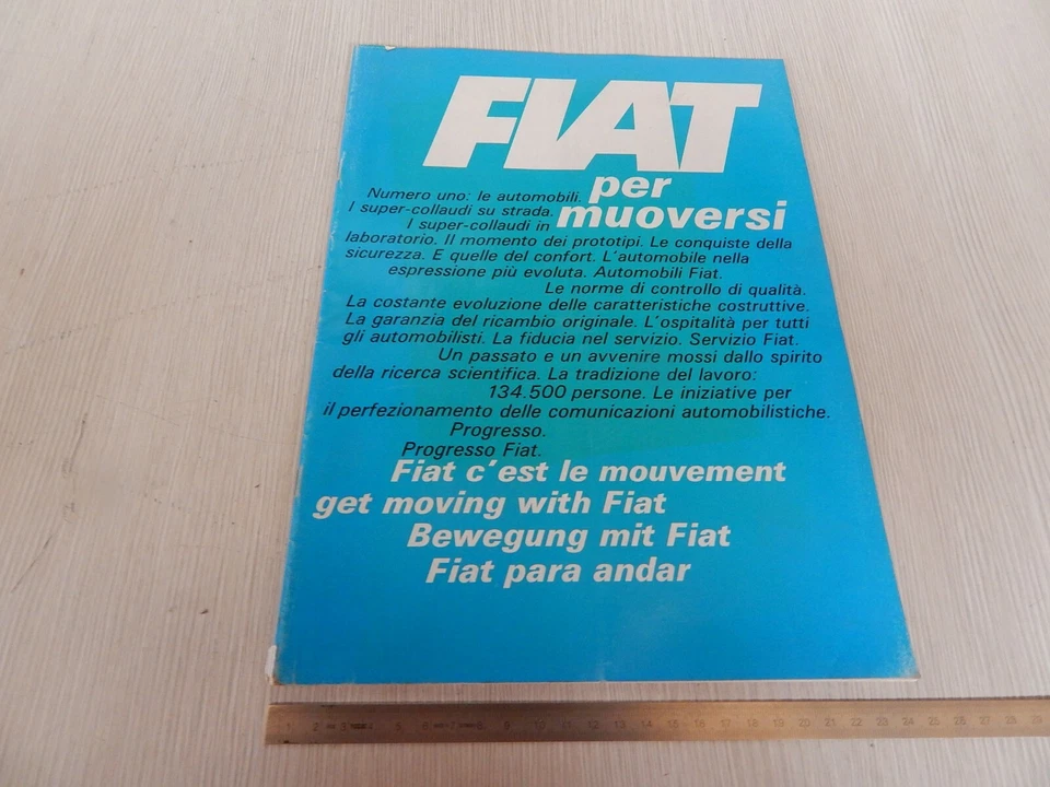 BROCHURE DEPLIANT ORIGINALE FIAT DINO 2300 1500 600 500 850 1100 124 1800 ETC - Immagine 1 di 4