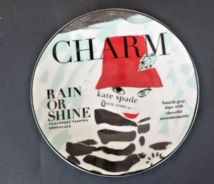 KATE SPADE New York Lenox Make Headlines aqua appetizer dessert plate fashion 6" - Picture 1 of 5