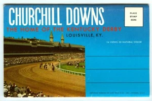 Cartolina d'epoca 1963 CHURCHILL Downs KENTUCKY DERBY cartella ricordo! Laghetto Curt - Foto 1 di 6
