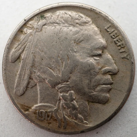 1917 Buffalo Nickel - VF Cover