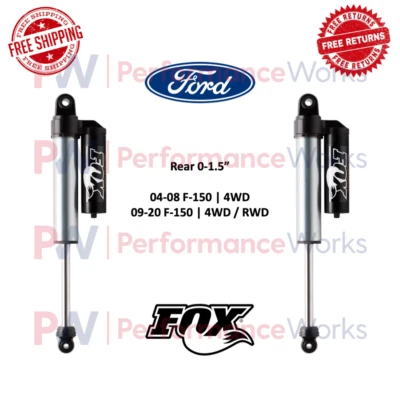 Par de Amortecedores Reservatório Fox Factory Race Compatível com 04-20 Ford F-150 | Traseiro 0-1.5" Levantado - Imagem 1 de 4