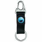 Sesame Street Cookie Monster Face Belt Clip Carabiner Leather Keychain