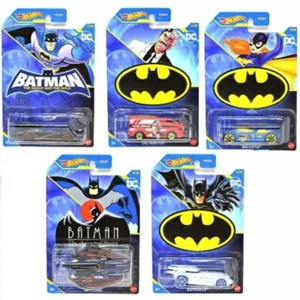 BATMAN DC - SET 5x VERSCHIEDENE FAHRZEUGE INKL. BATMOBIL, FLUGZEUG, VANSTER - HOT WHEELS - Bild 1 von 7
