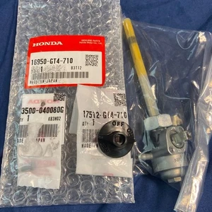 Honda New Genuine NSR50 Fuel Cock & Lever Set 16950-GT4-710, 17512-GT4-710 OEM - Bild 1 von 6