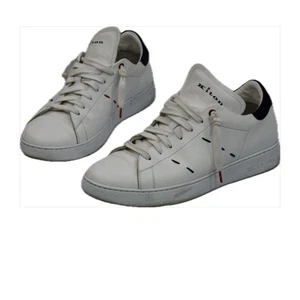 Kiton Top-Stitched Leather White calfskin Luxury Leather 42 = USA Size 9 - Picture 1 of 9