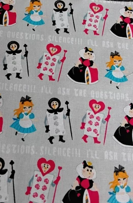 Alice in Wonderland "SILENCE" on Gray Disney  34 squares 8" long 6.5" W - Image 1 of 2