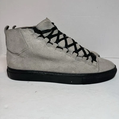 Size 42EU/9US - Balenciaga Arena Gray Suede High Top Sneakers - Image 1 of 4