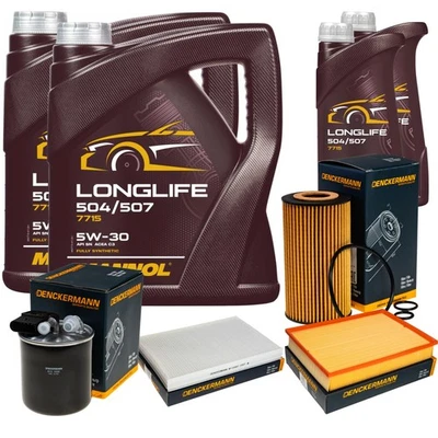 MANNOL, DENCKERMANN Inspektionspaket MANNOL Longlife 5W-30 12L für Mercedes-Benz Sprinter 314 CDI