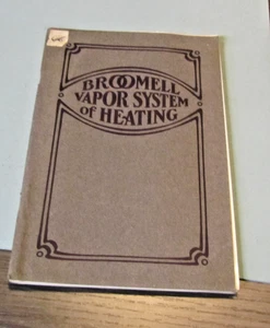 Libretto pubblicitario vintage anni 20 Broomell Vapor System of Heating Philadelphia - Foto 1 di 5
