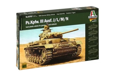 ✅ ITALERI 15757 - Scala 1 : 56, PZ. KPFW. III AUSF. J/L/M/N Carri armati - Immagine 1 di 4