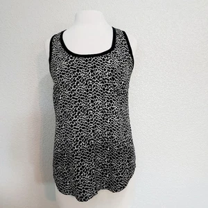 Joie 100% Silk Black & White Animal Print Tank Size XS - Picture 1 of 10