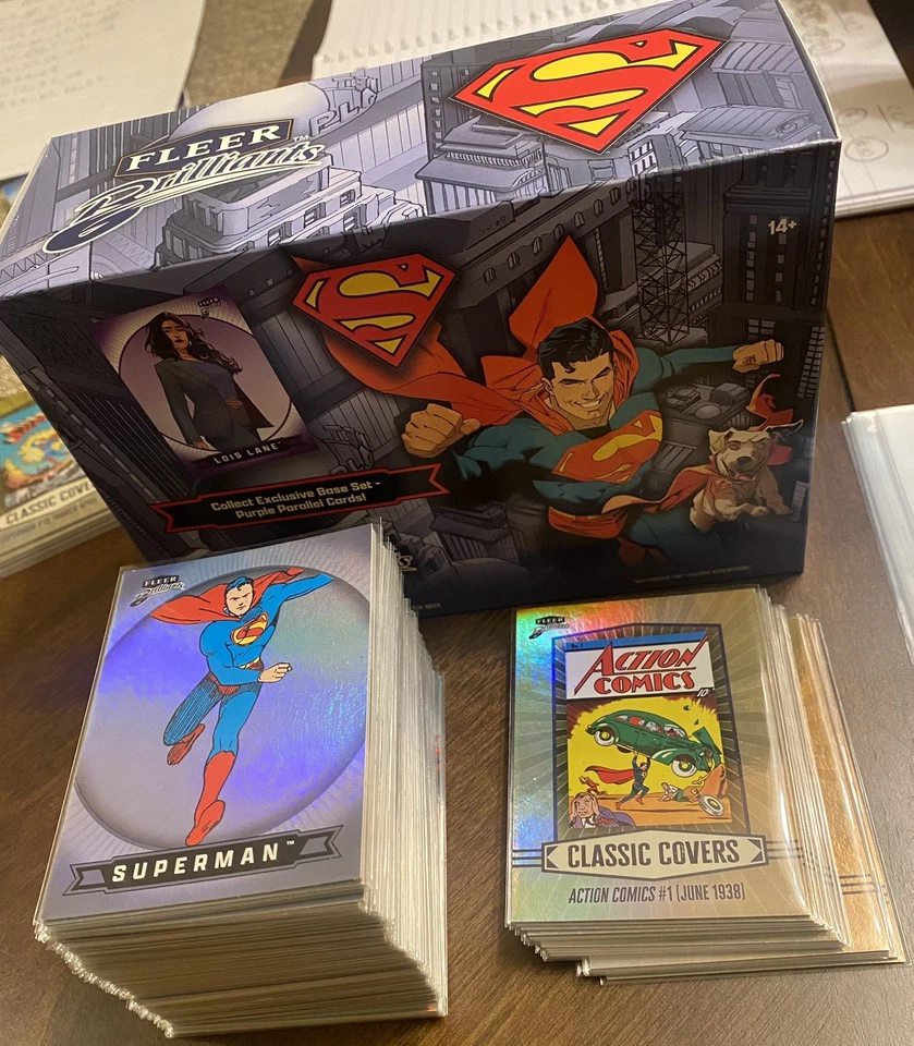 Fleer Brilliants Superman Complete 90 Card Base Set #1-#90 & Classic Covers Set - Image 1 of 1