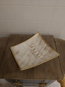 Vintage MCM Royal Haeger großer Aschenbecher USA # 127 Gold Tweed 22K Gold TOP - Bild 1 von 7