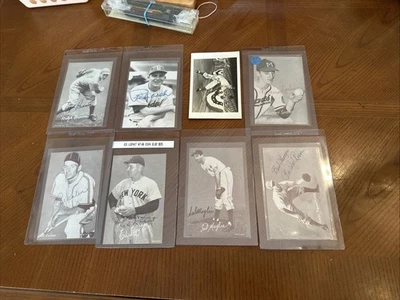 8  Signed Vintage Exhibit Postcard Autographed Spahn  Pee Wee Reese Kaline - Image 1 of 4