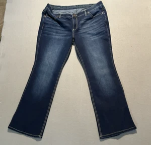 Jeans bambino Wrangler Q donna 20W senza spacco cintura bootcut tasche ricamate - Foto 1 di 10