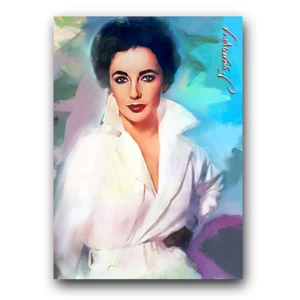 Elizabeth Taylor #11 Art Card Limited 35/50 Edward Vela Signed (Movies Actress) - Picture 1 of 2