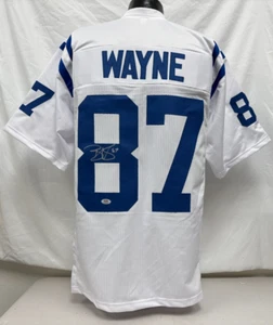 Reggie Wayne Signed White Custom Player Jersey PSA 658 - Bild 1 von 5