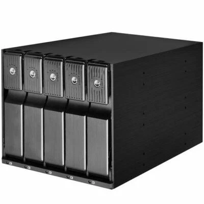 Silverstone SST-FS305B-12G 5 x 3.5in SAS/SATA HDD/SSD 5.25inch Bay Hot-Swap Cage - Image 1 of 4