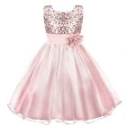 Discoball Girls Bridesmaid Dress Party Kids Sequins Princess Costume Size 8-9Yrs