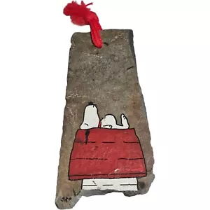 Peanut's Snoopy Hand Painted Slate Wall Decor 10x4.5 - Picture 1 of 3